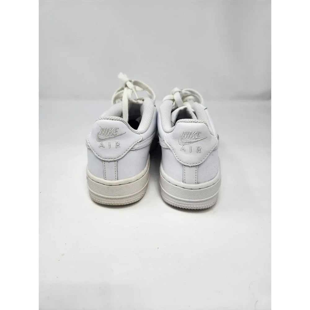 Nike Air Force 1 Boys Youth 5.5Y Triple White Swoosh Casual AF1 DH2920-111